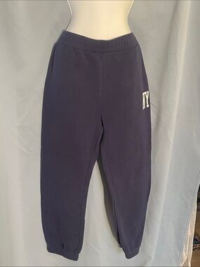 Men's Navy Jogger Sweatpants with Side Logo